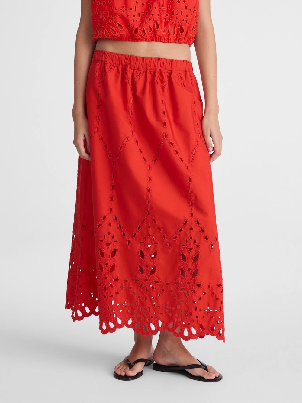 Madewell Embroidered Midi Skirt - Picture 6 of 9